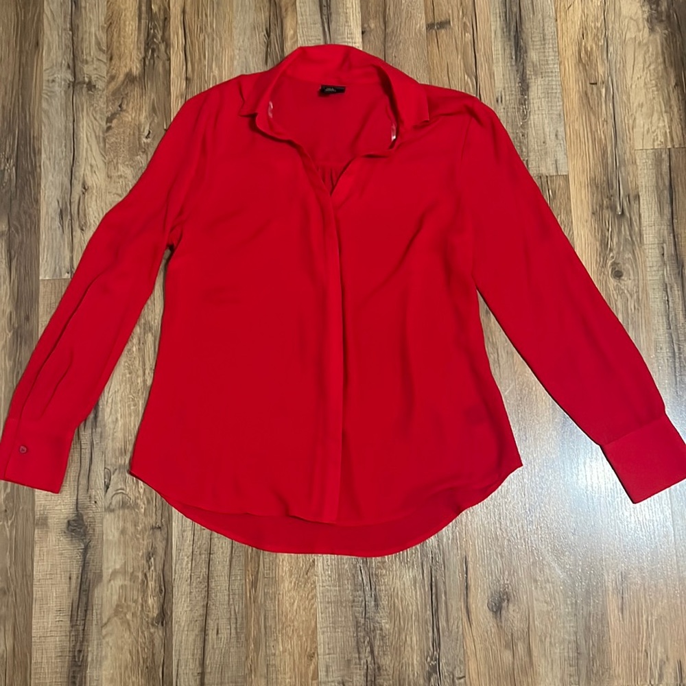 Worthington Red Long Sleeve Button Down